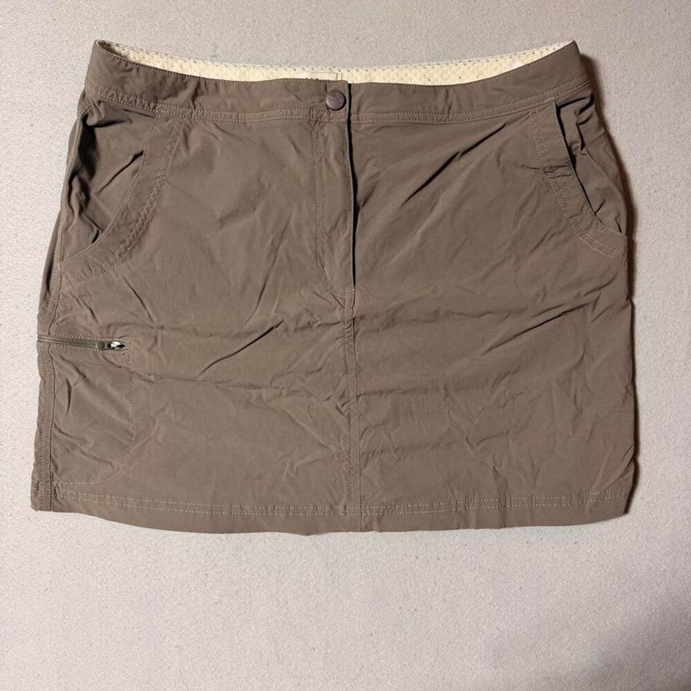 Llbean Women's Brown and Khaki Skirt